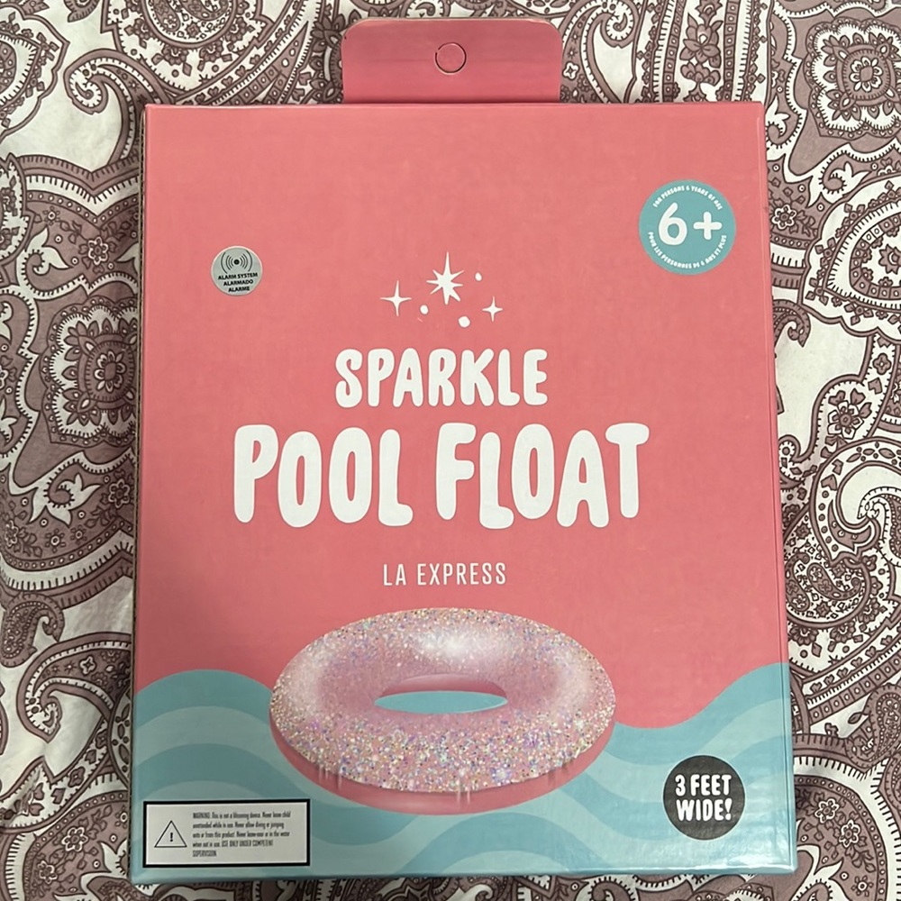 NWT SPARKLE POOL FLOATIE